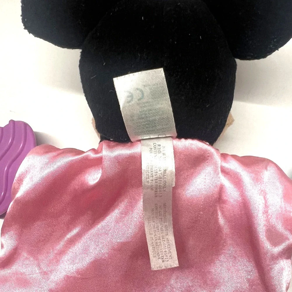 Disney Baby Minnie Mouse‎ Activity Toy Teether Blanket Lovey Rings Tags